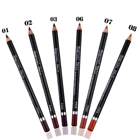 Makeup MH12 Color Mixed Waterproof Lip Liner Lip Nude Lip Pencil Lipstick Pen Set of 12 - V.I.P Digital Presence