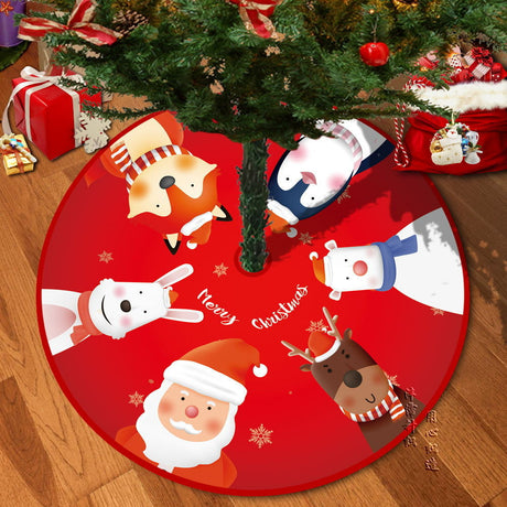 Deer Head Snowflake Santa Claus Gift Box Series Christmas Tree Bottom Decoration Apron Atmosphere Decoration - V.I.P Digital Presence