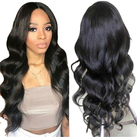 Wig for women European and American medium-parted long curly hair African black large wave chemical fiber full headgear wig - V.I.P Digital Presence
