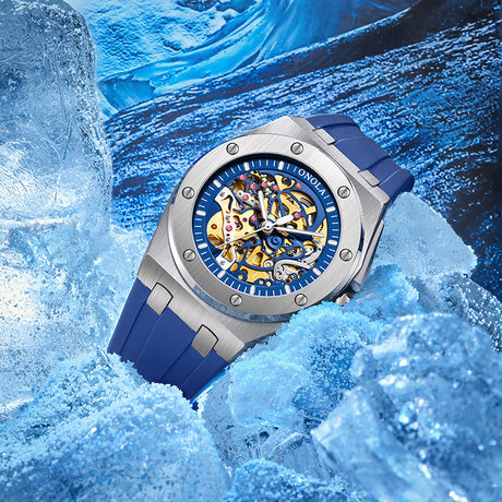 Fully automatic mechanical watch for men fashionable multi-color silicone tape waterproof watch - V.I.P Digital Presence