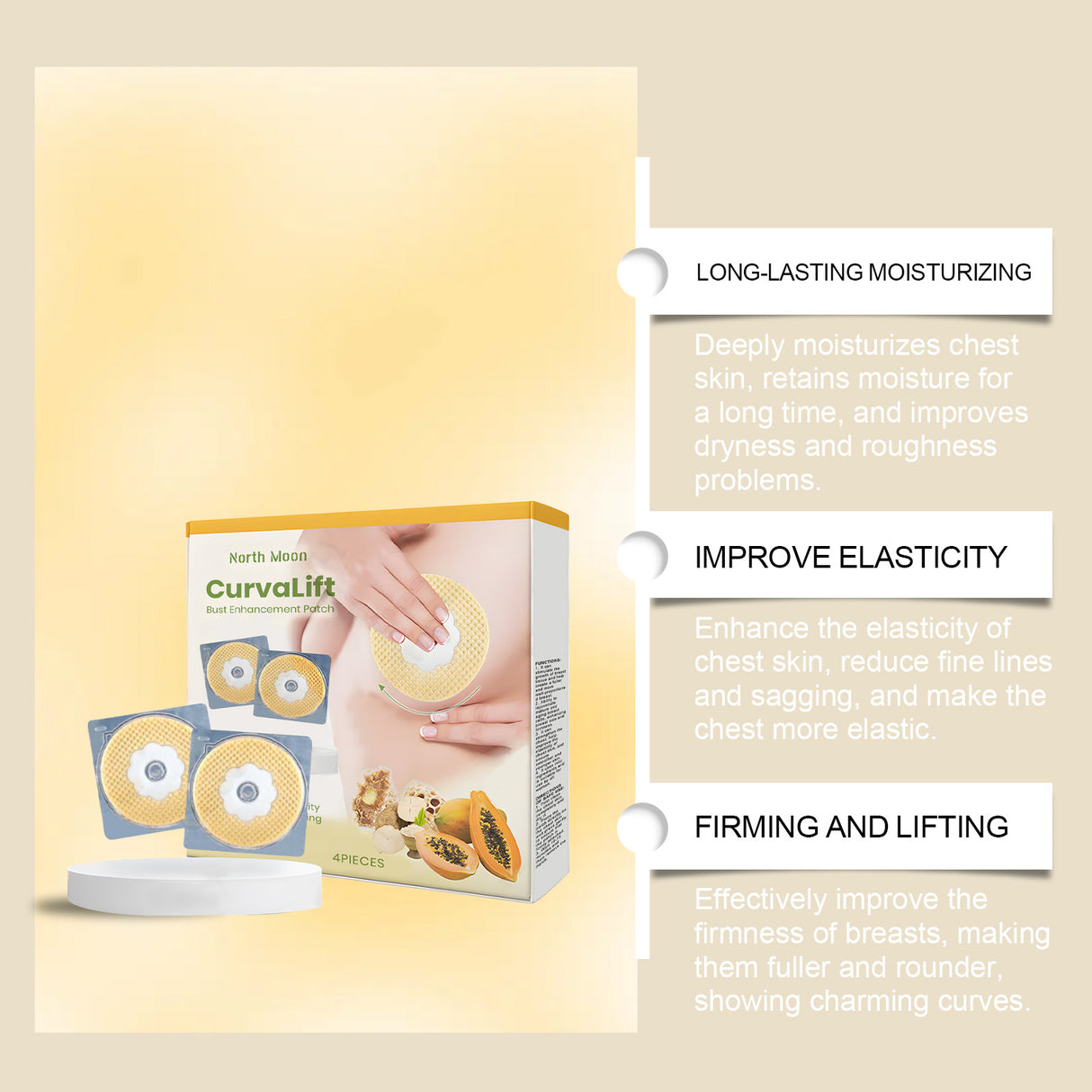 Women's Chest Patch, Women's Chest Patch Nourishing Care Chest Lightweight Breathable Invisible Patch - V.I.P Digital Presence