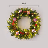 Christmas wreath rattan 30/40/50/60cm Christmas decoration wreath door hanging scene - V.I.P Digital Presence