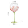 1 Piece Hand Painted Glass Goblet Cup Creative Red Wine Glasses Cup Flower Painted Stemware for Wedding Party Events - V.I.P Digital Presence