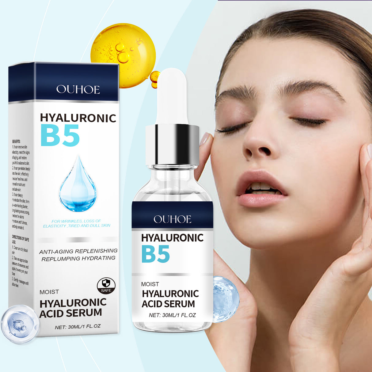 B5 Hyaluronic Acid Essence Lighten Fine Lines Facial Skin Firming, Moisturizing, Moisturizing And Anti-Wrinkle Essence - V.I.P Digital Presence