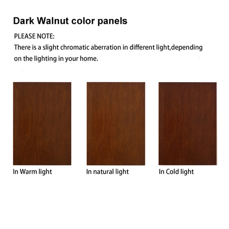 Corner Curio cabinet, adjustable tempered glass frame, rearview mirror, display cabinet, walnut wood (excluding E26 bulbs) - V.I.P Digital Presence