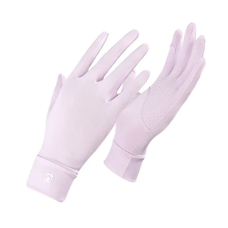 Cycling UV resistant thin breathable silicone anti slip touch screen sunscreen ice silk gloves - V.I.P Digital Presence