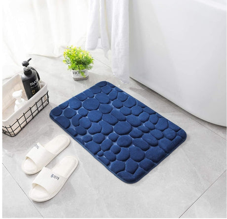 Cobblestone Embossed Bathroom Bath Mat Non-slip Carpets In Wash Basin Bathtub Side Floor Rug Shower Room Doormat Memory Foam Pad - V.I.P Digital Presence