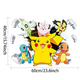 Cartoon anime children's room decoration wall sticker self-adhesive 3D Pikachu Digimon PVC sticker poster wall decoration - V.I.P Digital Presence
