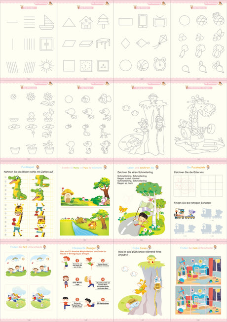 Full English version of calligraphy stickers Children's groove copybook Student hard pen practice copybook Magic writing sticker - V.I.P Digital Presence