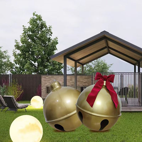 New inflatable Christmas bell with bow decoration for outdoor courtyard decoration - V.I.P Digital Presence