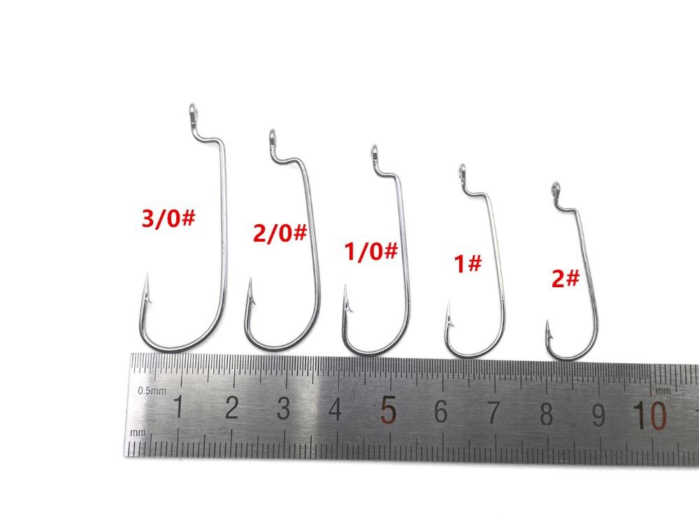 Rompin 100pcs/box 2#-3/0# 5 size Jig head HookSingle Fishing Hooks - V.I.P Digital Presence