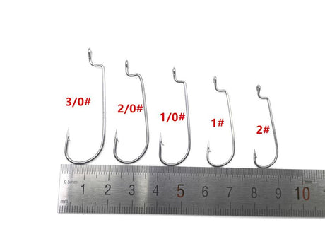 Rompin 100pcs/box 2#-3/0# 5 size Jig head HookSingle Fishing Hooks - V.I.P Digital Presence
