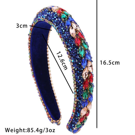 Colored diamond sponge Baroque vintage headband - V.I.P Digital Presence