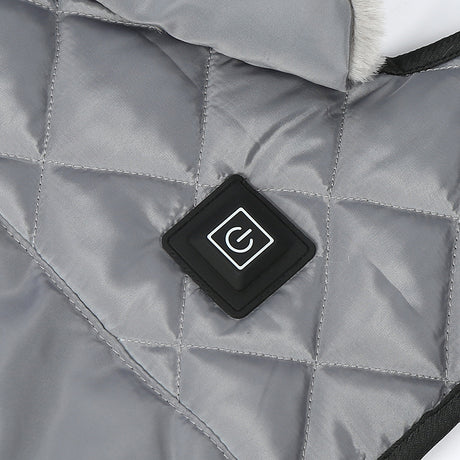 Heated Pet Clothing - New Fashion Warm Dog Cotton Jacket with Short Rabbit Fur - V.I.P Digital Presence