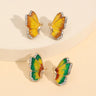2 Piece Rhinestone Alloy Butterfly Stud Earrings - V.I.P Digital Presence
