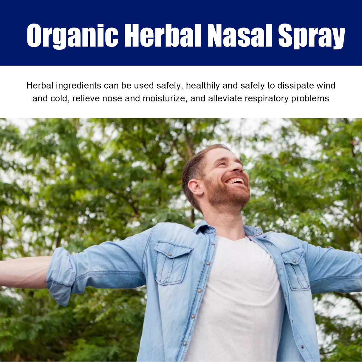 Organic Herbal Nasal Spray To Relieve Nasal Congestion, Itchy, Runny Nose And Sneezing Herbal Treatment Spray