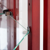 Corner Curio cabinet with illuminated glass display stand and tempered glass door, with adjustable bracket and light bulb - V.I.P Digital Presence