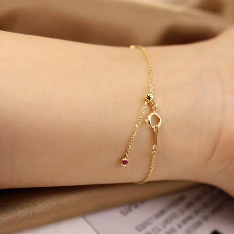 925 Sterling Silver Four Round Mini Ruby Zircon Bracelet for Women Fashion Niche Light Luxury Exquisite Chain Bracelet - V.I.P Digital Presence