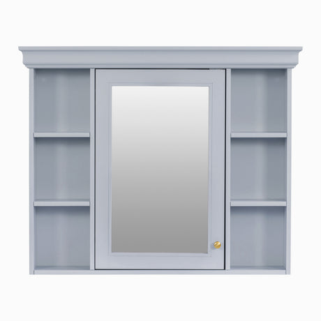 36'' Bathroom Vanity with Medicine Cabinet, Modern Mirror Cabinet with Adjustable Shelf, Bathroom Storage Cabinet with 4 Drawers - V.I.P Digital Presence