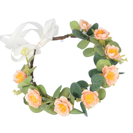 Flower garland fabric simulation flower hair accessory celebrity children's performance sweet flower wreath headwear - V.I.P Digital Presence