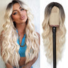 European and American Small Lace Wig Headsets with Intermediate Color Small Lace Center Split Large Wavy Long Curly Wigs - V.I.P Digital Presence