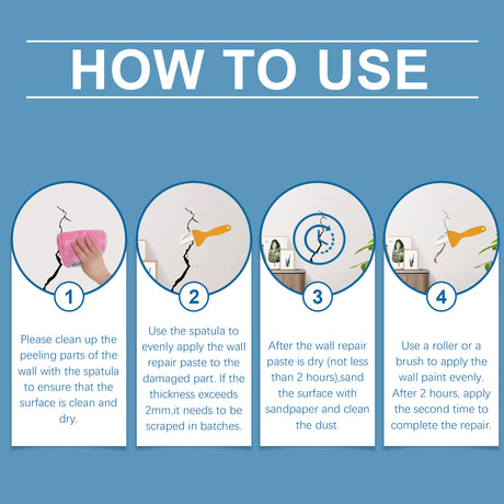 Wall Repair Paste To Cover Stains Wall Cleaning Wall Paint Off Moisture Proof Crack Repair Agent - V.I.P Digital Presence