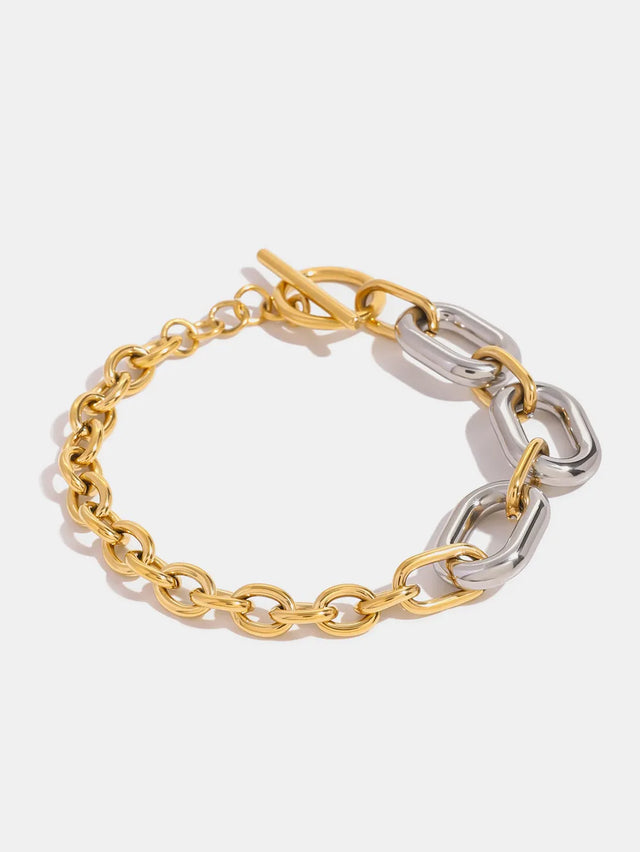18K Gold-Plated Stainless Steel Chain Bracelet - V.I.P Digital Presence