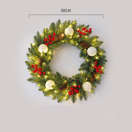 Christmas wreath rattan 30/40/50/60cm Christmas decoration wreath door hanging scene - V.I.P Digital Presence
