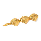 Stainless steel shell hair clip with bangs, high-end feel, ins metal hair accessories, broken hair clip at the back of the head - V.I.P Digital Presence
