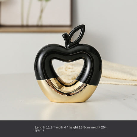 Modern Minimalist Gilded Apple Pear Creative Wine Cabinet Decorative Piece Luxury Home Living Room Entrance Ceramic Craft - V.I.P Digital Presence