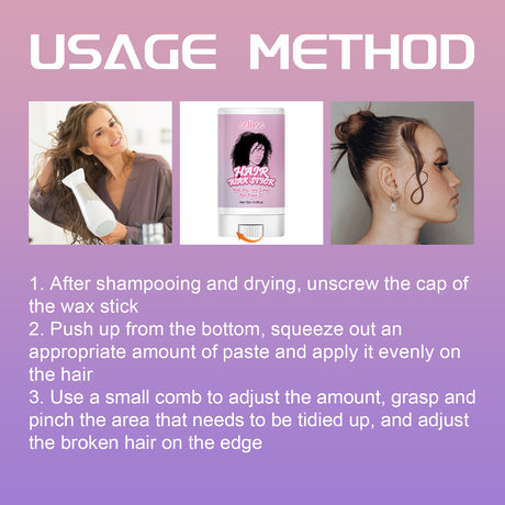 Hair Wax Stick, Long Lasting Hair Setting Smoothing Frizzy Small Broken Hair Natural Luster Solid Hair Oil Bar - V.I.P Digital Presence
