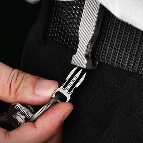 Titanium Waist Belt Buckle & Keychain. Portable EDC Outdoor Tool - V.I.P Digital Presence