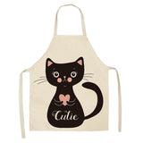 1Pcs Cotton and linen creative European and American cartoon cute cat apron - V.I.P Digital Presence