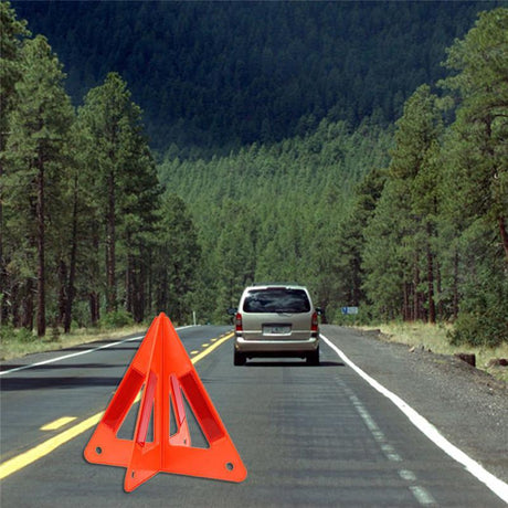 2Pcs Foldable Car Warning Triangle Safety Stop Breakdown Sign Board Emergency Reflective Flash Reflector - V.I.P Digital Presence