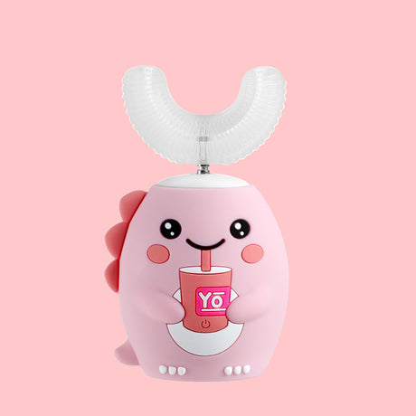 U-shaped electric toothbrush children's rechargeable 2-6-12-year-old rechargeable baby toothbrush U-shaped little dinosaur child - V.I.P Digital Presence