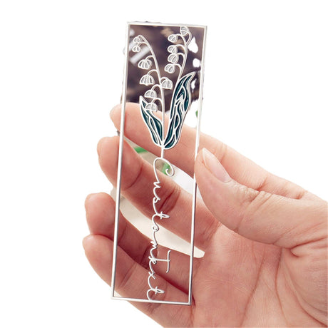 Stainless steel colored birthday flower bookmark personalized DIY hollow out style drip oil letter graduation gift - V.I.P Digital Presence