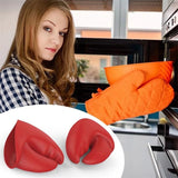 Red lobster pliers insulated gloves kitchen insulation temperature resistance thick silicone to prevent burns hand clip - V.I.P Digital Presence