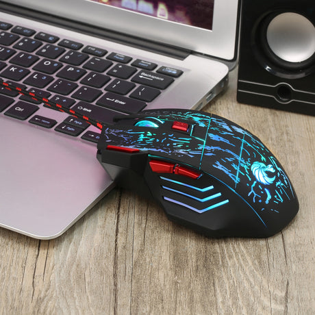 Flowing Crack Colorful Luminous Gaming Mouse Wired Blaze Bird Mouse - V.I.P Digital Presence