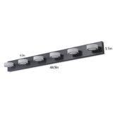 LED Modern Black 6-Light Vanity Lights Fixtures Over Mirror Bath Wall Lighting - V.I.P Digital Presence
