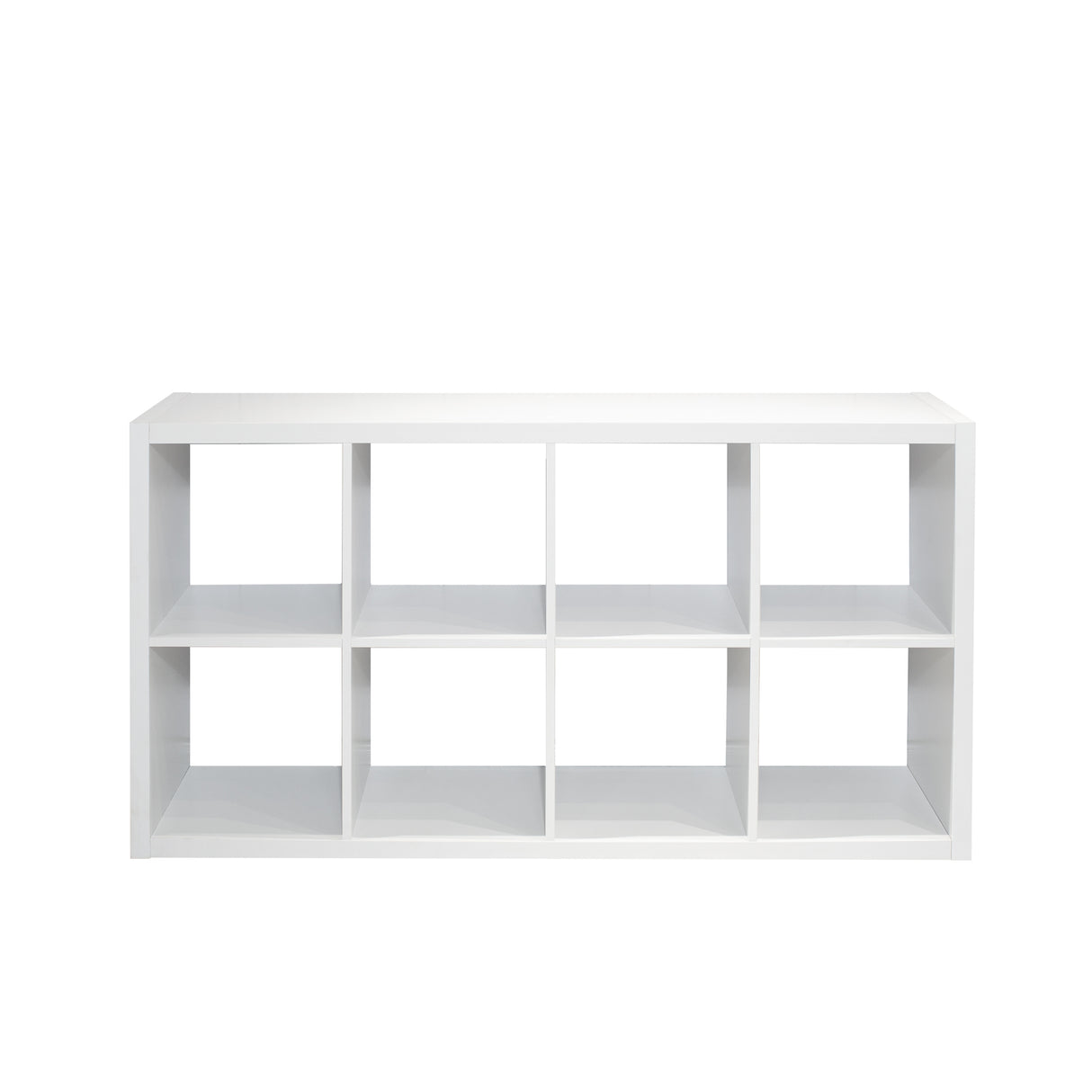 Smart Cube 8-Cube Organizer Storage with Opened Back Shelves 2 X 4 Cube Bookcase Book Shleves for Home Office (White) - V.I.P Digital Presence
