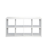 Smart Cube 8-Cube Organizer Storage with Opened Back Shelves 2 X 4 Cube Bookcase Book Shleves for Home Office (White) - V.I.P Digital Presence