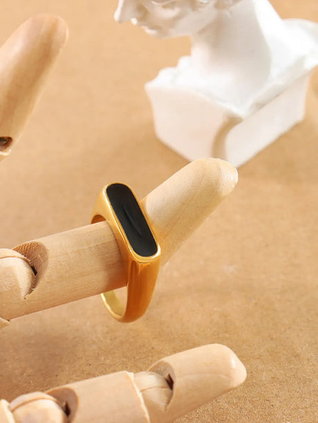 French fashion exaggerated geometric weight glazed element ring - V.I.P Digital Presence