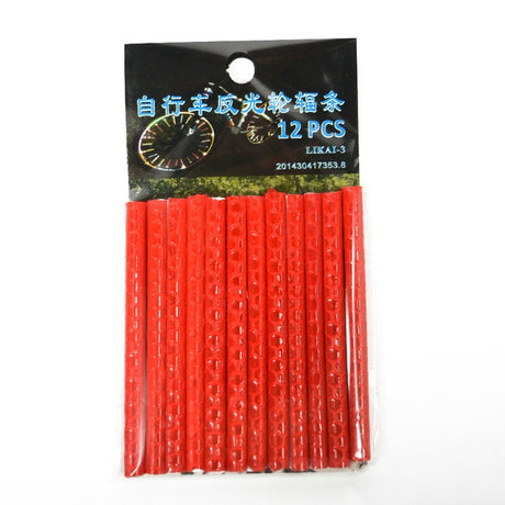 12Pcs Bicycle Light Wheel Rim Spoke Clip Tube Safety Warning Light Cycling Strip Reflective Reflector Bike Bicycle Accessories - V.I.P Digital Presence