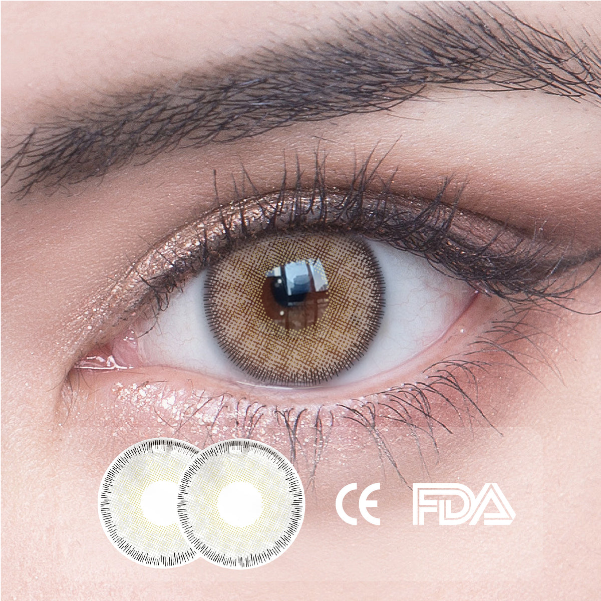 1Pcs FDA Certificate Eyes Beautiful Pupil Colorful Girl Cosplay Contact Lenses Gray - V.I.P Digital Presence