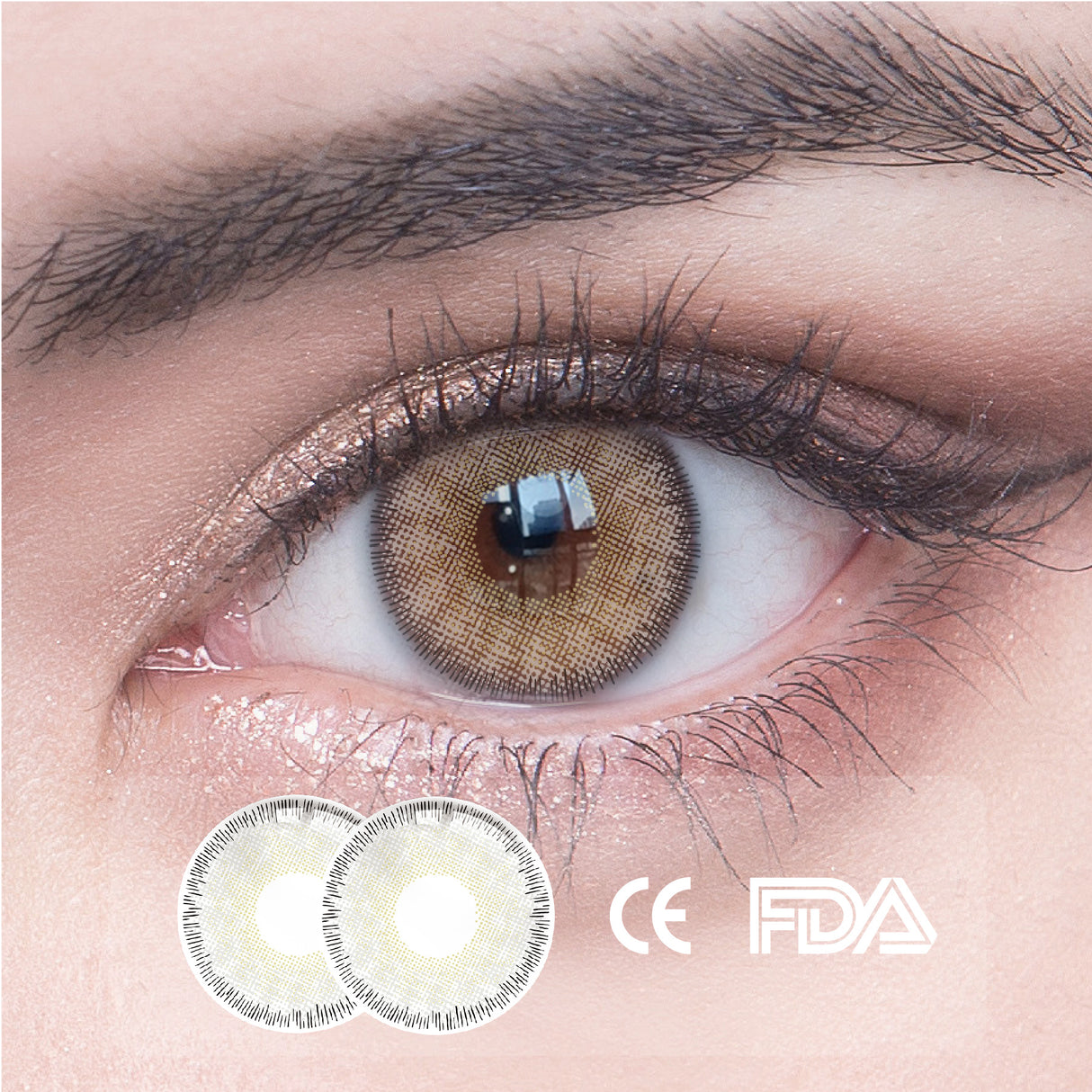 1Pcs FDA Certificate Eyes Beautiful Pupil Colorful Girl Cosplay Contact Lenses Gray - V.I.P Digital Presence