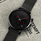 LIGE Men's Mesh Belt Personality Ultra Thin Fashion Multi-Functional Waterproof Quartz Watch Watch - V.I.P Digital Presence