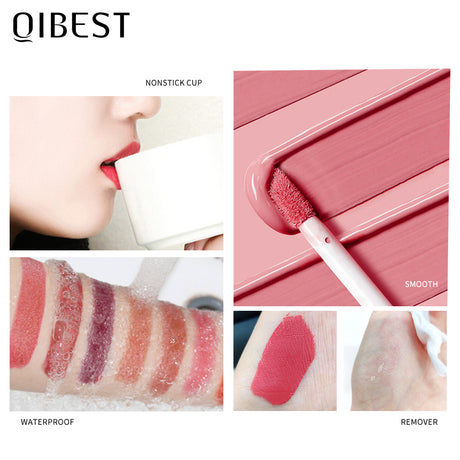 QIBEST Velvet Matte Lip Gloss Matte Moisturizing Non-Stick Lip Glaze Non-Fading Lip Gloss - V.I.P Digital Presence