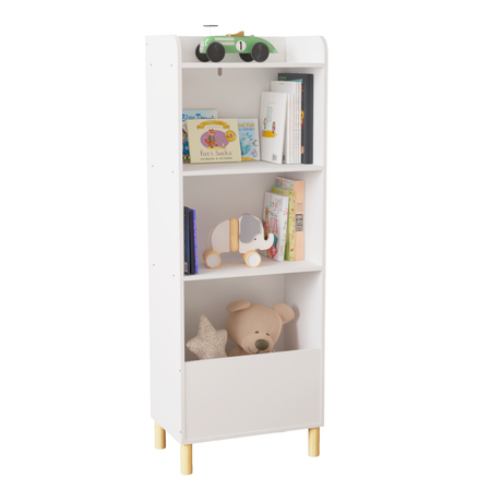 Kids 4-Tier Bookcase Children's Book Display Bookshelf Toy Storage Cabinet Organizer for Children's Room Playroom - V.I.P Digital Presence