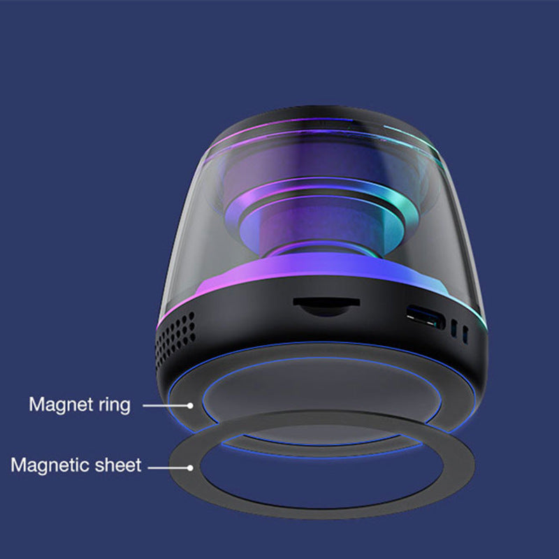 Magnetic Speaker Phone Holder Portable RGB Light Bluetooth Speaker Subwoofer Outdoor TWS Speaker - V.I.P Digital Presence