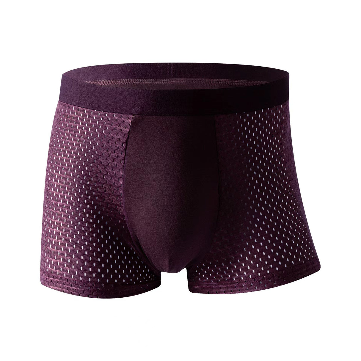 Modal Solid Ice Silk Antibacterial Underwear for Men's Mid Waist Breathable Four Square Corner Underwear - V.I.P Digital Presence